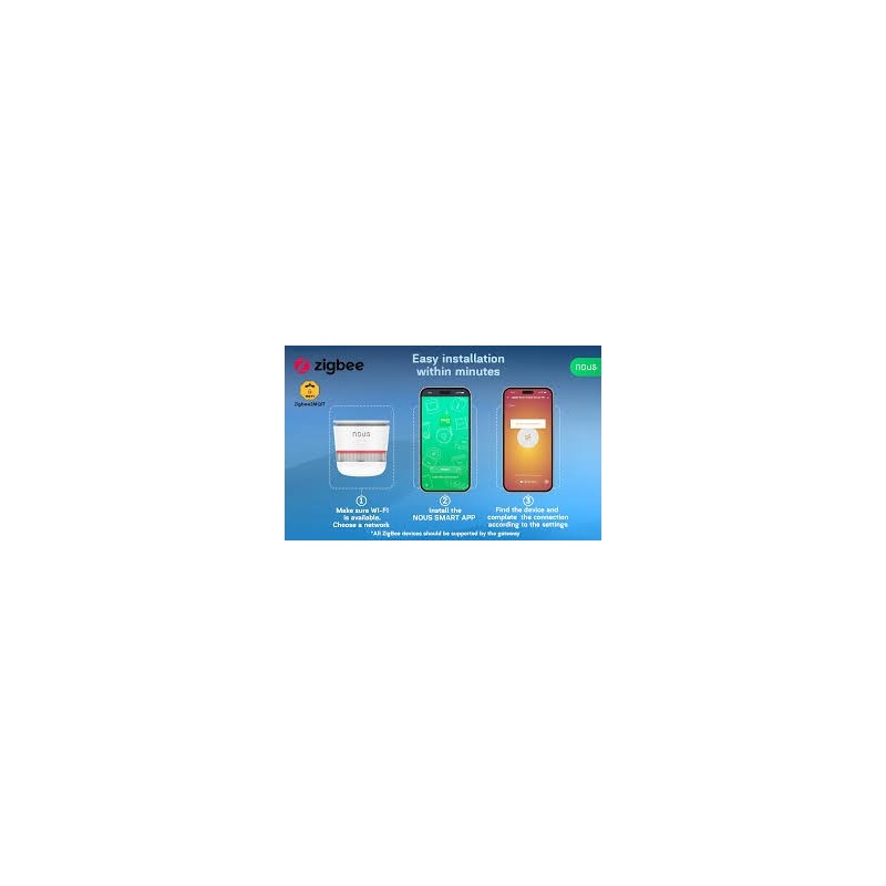 US E8 - Detector de humo Zigbee 3.0