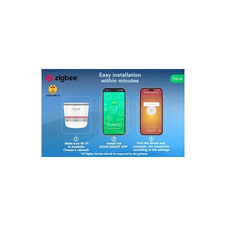US E8 - Detector de humo Zigbee 3.0