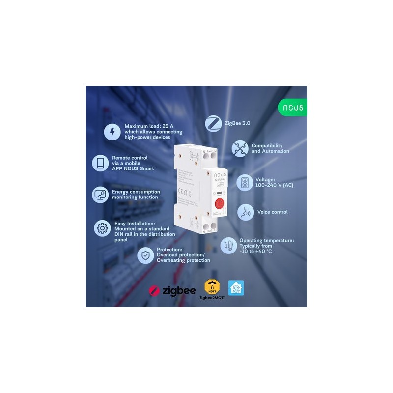 US D3Z - Zigbee-Modul DIN-Schiene 25A Messung des Stromverbrauchs US D3Z - Zigbee-Modul DIN-Schiene 25A Messung des Stromverbrauchs