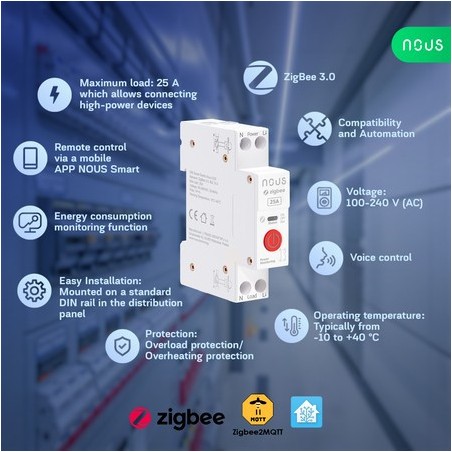 US D3Z - Zigbee Module DIN Rail 25A Power Consumption Measurement