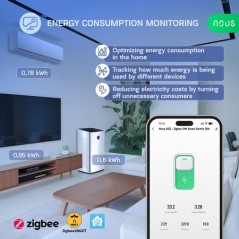 NOUS D3Z - Module Zigbee Rail DIN 25A mesure de consommation smartphone