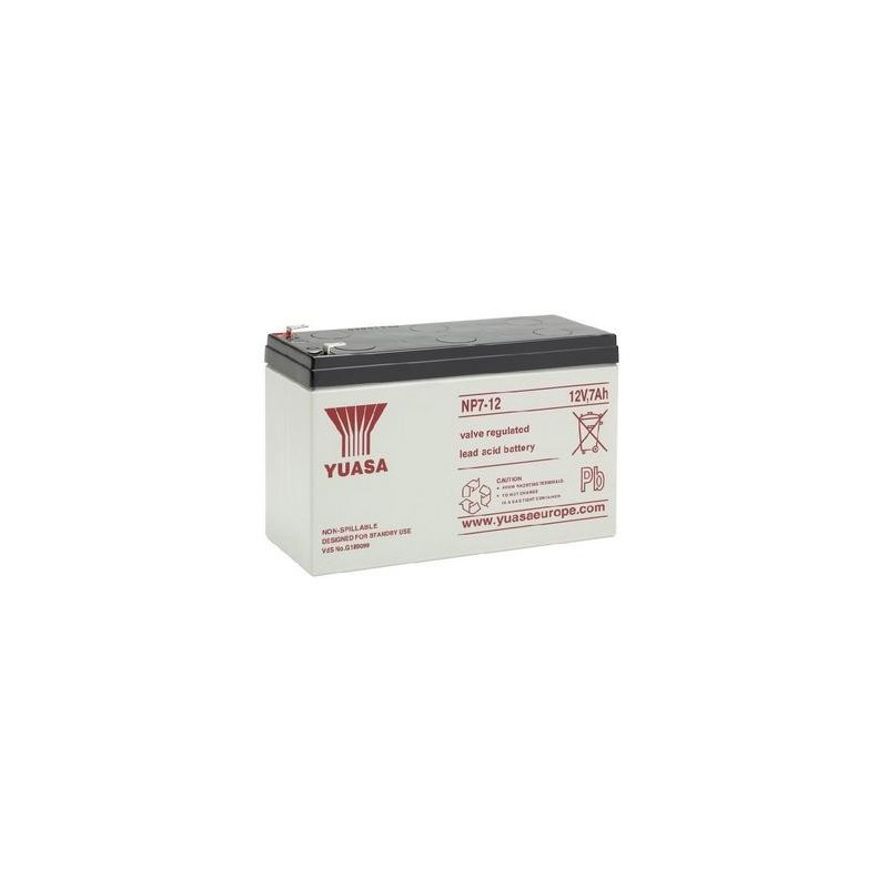 Yuasa NP7-12 - Batterie alarme 12V 7Ah secouru