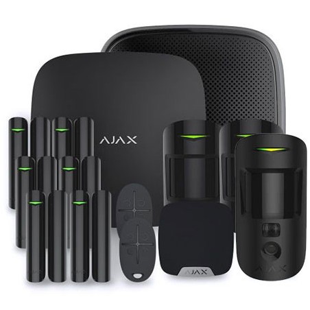 Ajax Kit 3 - Hub 2 4G Central Central y Accesorios Negro