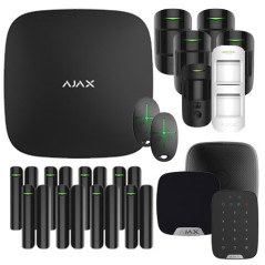 Kit Ajax 4 - Centrale di allarme Hub 2 4G e accessori nero