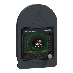Schneider Electric MUR36015 - Mureva EVlink 2P+T Ladesteckdose für Elektrofahrzeuge mit Schlüssel