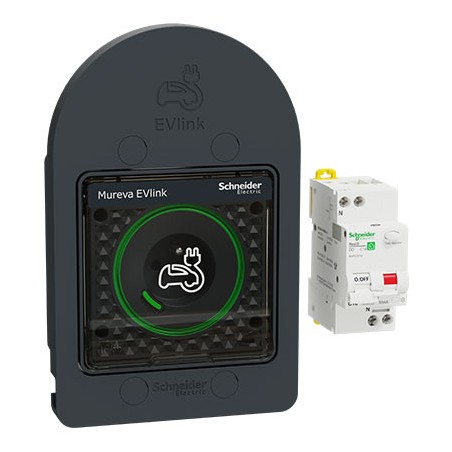 Schneider Electric MUR36016 - Kit Mureva Evlink prise de courant pour VE + protection