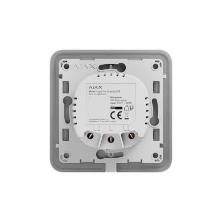 Ajax LIGHTCORE2GANG - LightSwitch (2-gang) Mécanisme pour interrupteur double 2 boutons