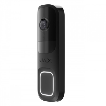 Ajax DOORBELL (8EU) - Sonnette vidéo avec IA intégrée capteur PIR noire