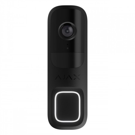 Ajax DOORBELL (8EU) - Sonnette vidéo avec IA intégrée capteur PIR noire