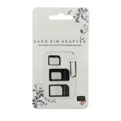 Adaptateur carte Nano Sim 3 en 1 vers carte Micro Sim convertisseur accessoires de téléphone portable