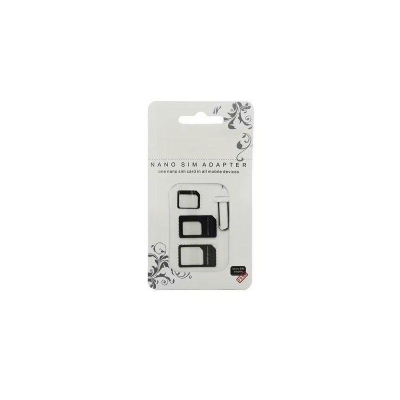 Adaptador de tarjeta Nano SIM 3 en 1 a convertidor de tarjeta Micro SIM Accesorios para teléfonos móviles Adaptador de tarjeta Nano SIM 3 en 1 a convertidor de tarjeta Micro SIM Accesorios para teléfonos móviles