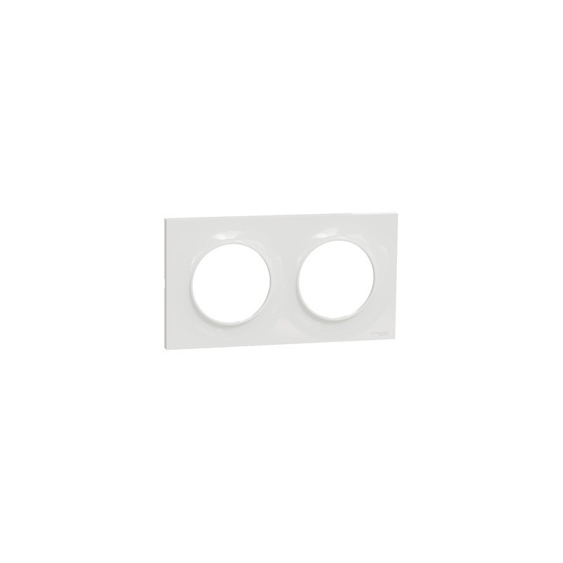 SCHNEIDER ELECTRIC S520704 - Piastra Odace a 2 stazioni orizzontali o verticali, interasse 71mm bianco SCHNEIDER ELECTRIC S520704 - Piastra Odace a 2 stazioni orizzontali o verticali, interasse 71mm bianco