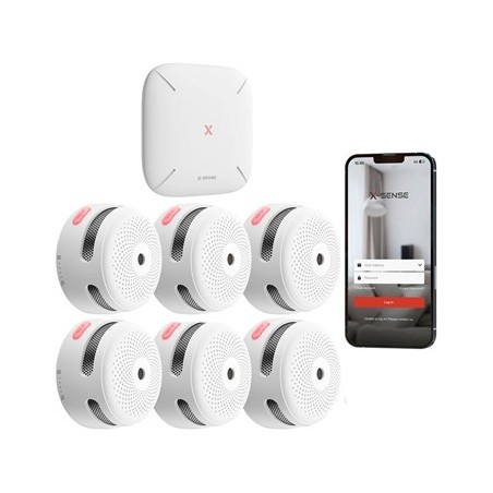 X-sense FS61 - Set of 6 Smart Detectors + 1 Communication Hub