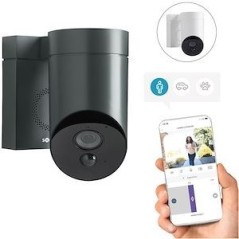 Somfy 1875328 - Somfy Outdoor V2 Caméra extérieure grise avec détection intelligente et dissuasion maximale