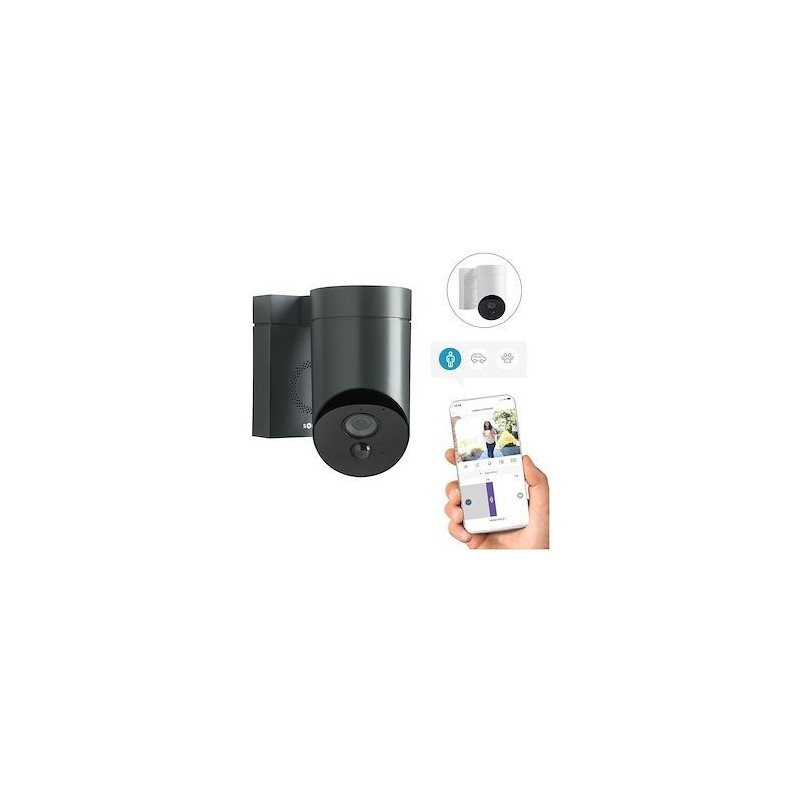 Somfy 1875328 - Somfy Outdoor V2 Caméra extérieure grise