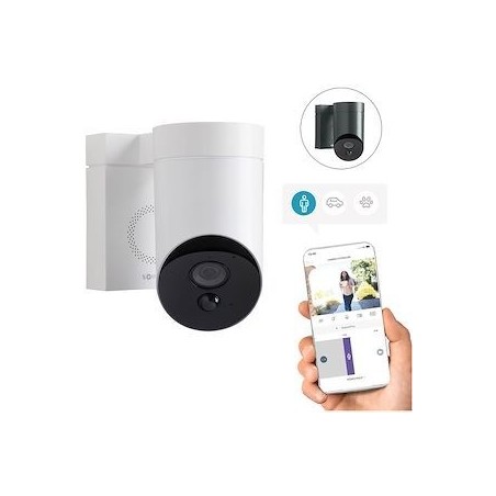 Somfy 1875327 - Somfy Outdoor V2 Caméra extérieure blanche avec détection intelligente et dissuasion maximale