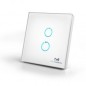 MCOHome - Interruttore tattile in vetro 2-pulsante Z-WAVE